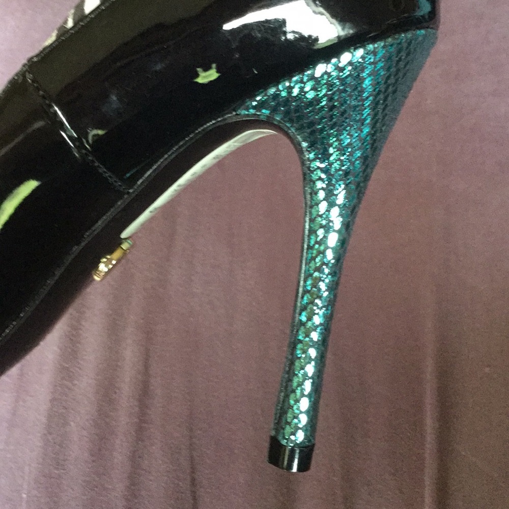 NWT River Island zebra metallic colorblock heels - Picture 3 of 8